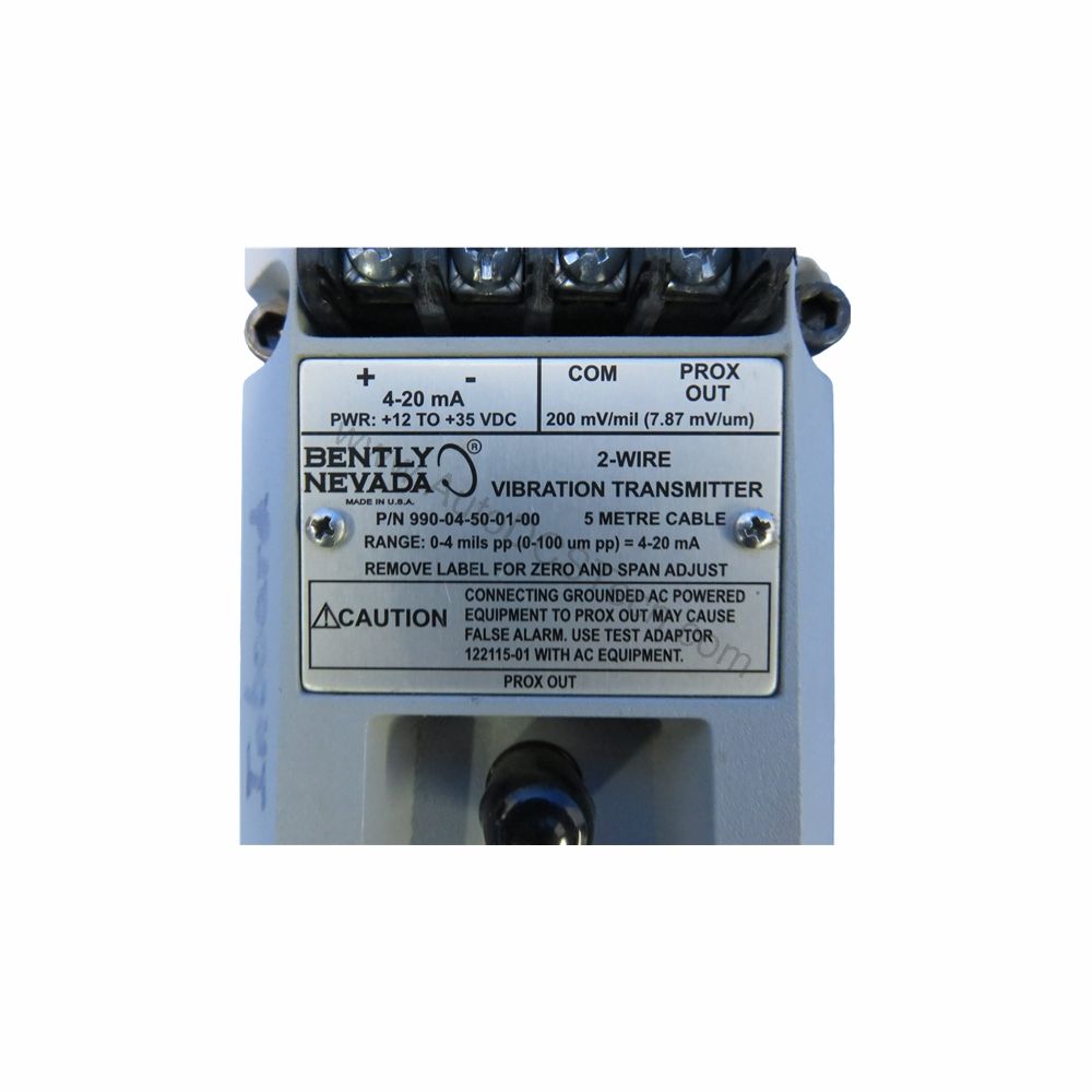 Figure 1: Front view of the Bently Nevada 990-04-50-01-05 industrial automation component showing its physical design and enclosure.