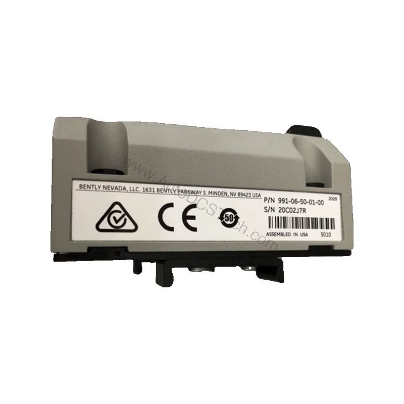 Figure 1: Front view of the Bently Nevada 991-06-50-01-01 industrial automation component showing its physical design and enclosure.