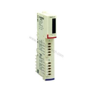 Figure 1: Front view of the Schneider Electric STBDAO5260 industrial automation component showing its physical design and enclosure.