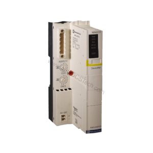 Figure 1: Front view of the Schneider Electric STBNDN1010 industrial automation component showing its physical design and enclosure.