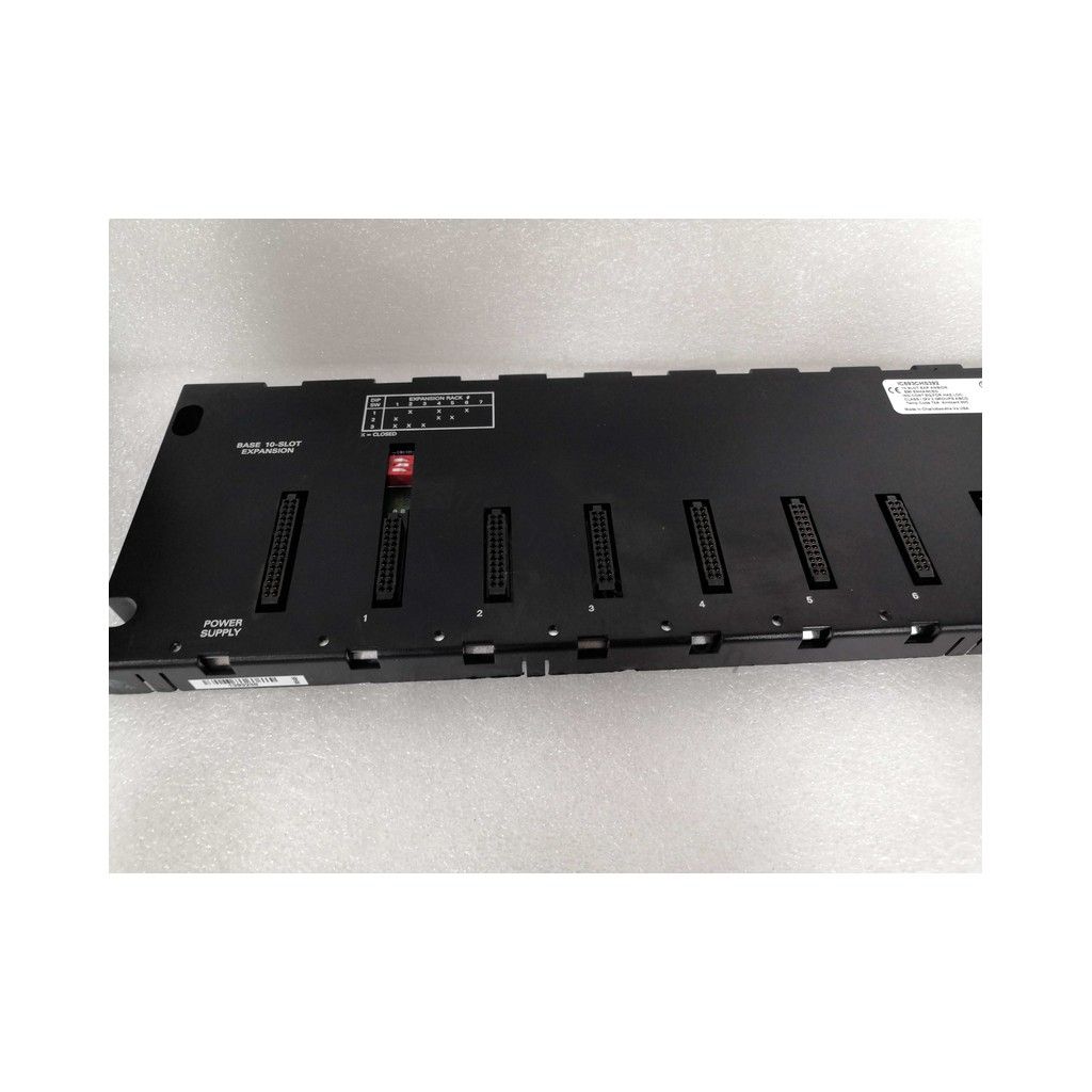Figure 1: Front view of the GE IC693CHS392K industrial automation component showing its physical design and enclosure.