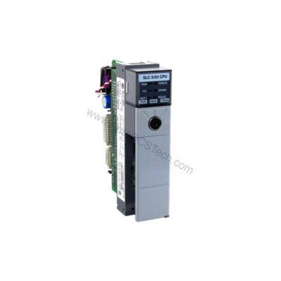 Figure 1: Front view of the Allen-Bradley 1747-L532/D industrial automation component showing its physical design and enclosure.