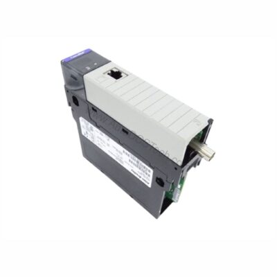 Figure 1: Front view of the Allen-Bradley 1756-CNB/E industrial automation component showing its physical design and enclosure.