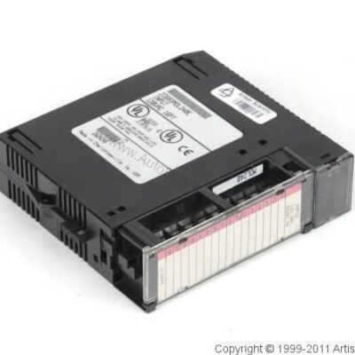 Figure 1: Front view of the GE IC693MDL240G industrial automation component showing its physical design and enclosure.