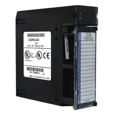 Figure 1: Front view of the GE IC693MDL646D industrial automation component showing its physical design and enclosure.