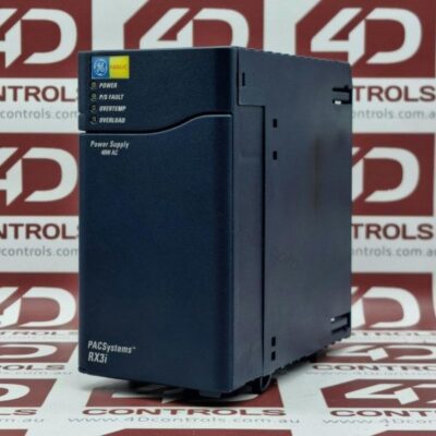 Figure 1: Front view of the GE IC695PSA040J industrial automation component showing its physical design and enclosure.