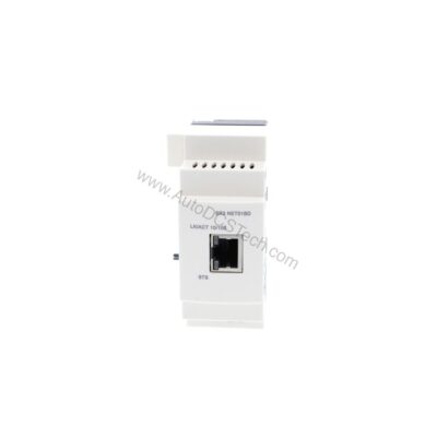 Figure 1: Front view of the Schneider Electric SR3NET01BD industrial automation component showing its physical design and enclosure.