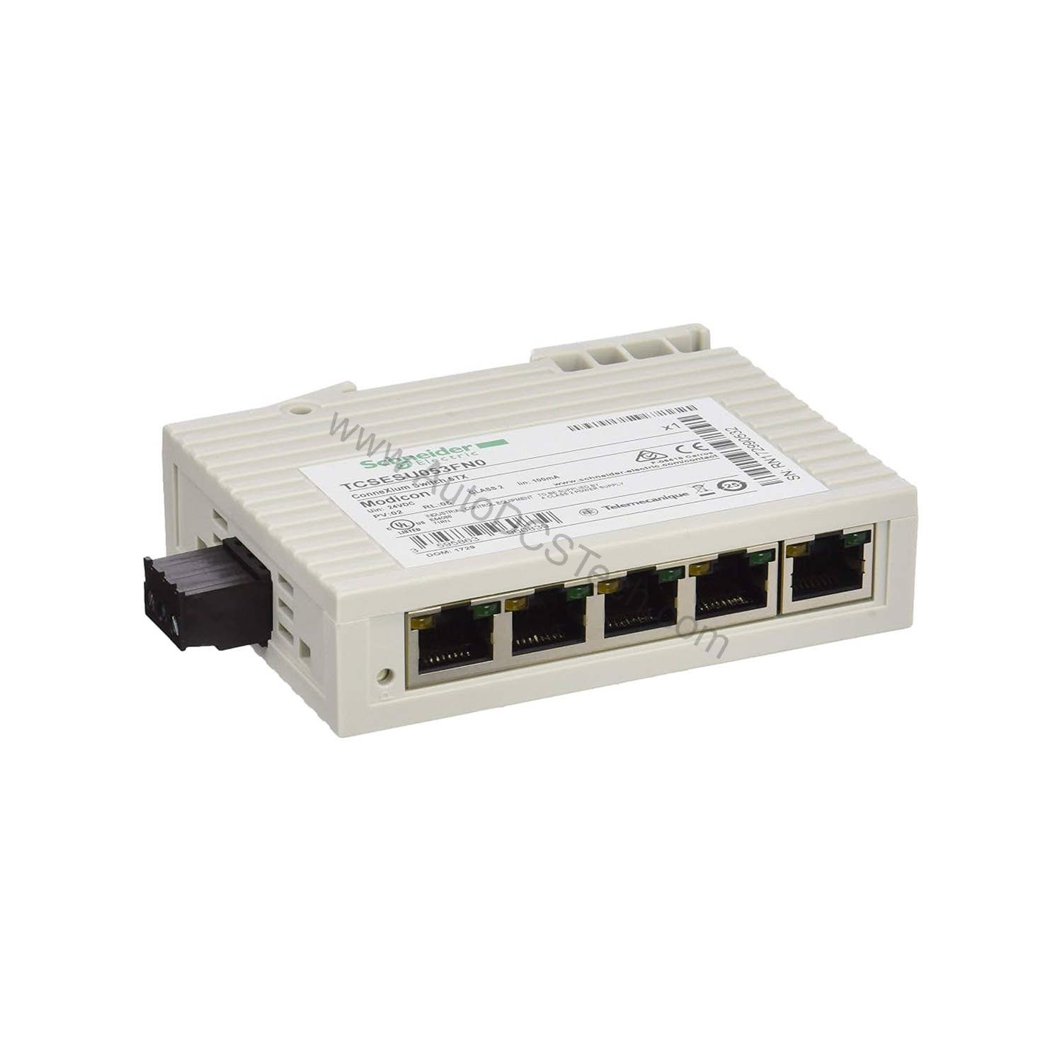 Figure 1: Front view of the Schneider Electric TCSESU053FN0 industrial automation component showing its physical design and enclosure.