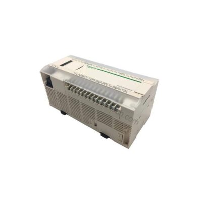 Figure 1: Front view of the Schneider Electric TM218LDA40DR2HN industrial automation component showing its physical design and enclosure.