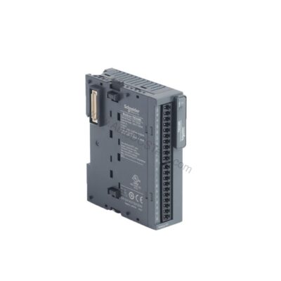 Figure 1: Front view of the Schneider Electric TM3AM6 industrial automation component showing its physical design and enclosure.