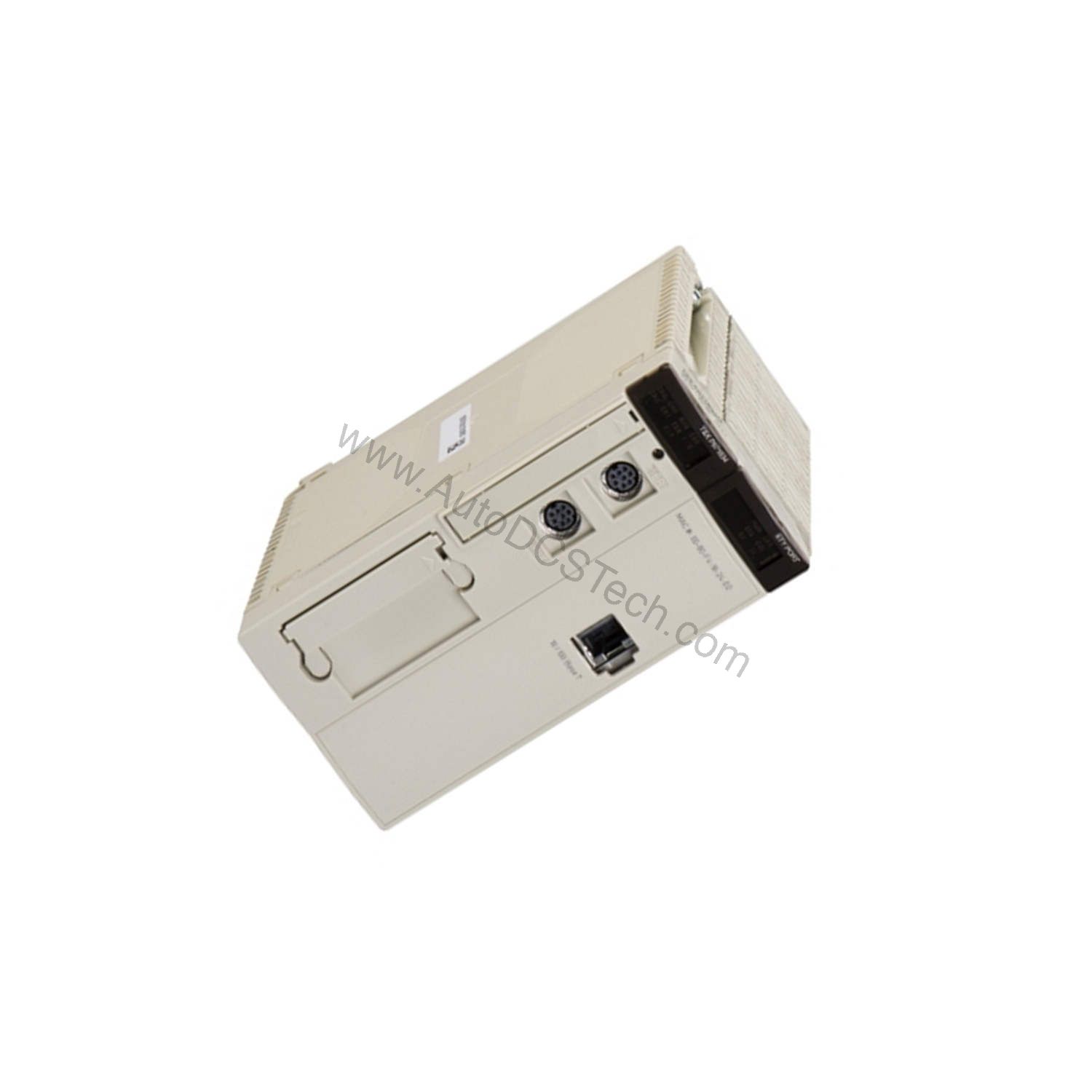 Figure 2: Technical layout and connection details for the Schneider Electric TSXP573634M industrial automation component.